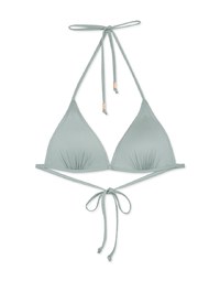 【PUSH UP】Classic Plain Color Bikini Top Single Strap And Bra Padded