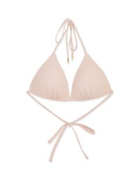 【PUSH UP】Classic Plain Color Bikini Top Single Strap And Bra Padded