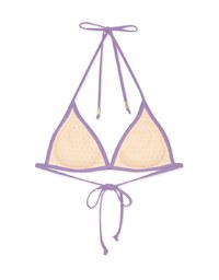 【PUSH UP】Classic Plain Color Bikini Top Single Strap And Bra Padded