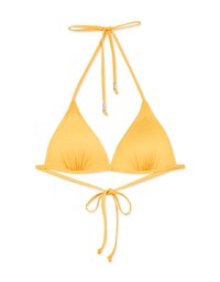 【PUSH UP】Classic Plain Color Bikini Top Single Strap And Bra Padded