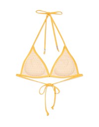 【PUSH UP】Classic Plain Color Bikini Top Single Strap And Bra Padded