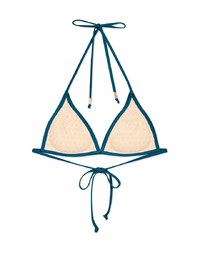 【PUSH UP】Classic Plain Color Bikini Top Single Strap And Bra Padded