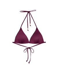 【PUSH UP】Classic Plain Color Bikini Top Single Strap And Bra Padded
