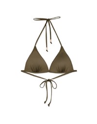 【PUSH UP】Classic Plain Color Bikini Top Single Strap And Bra Padded
