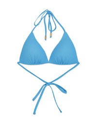 【PUSH UP】Classic Plain Color Bikini Top Single Strap And Bra Padded