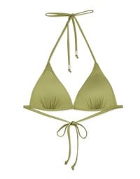 【PUSH UP】Classic Plain Color Bikini Top Single Strap And Bra Padded