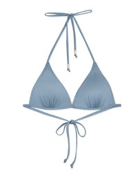 【PUSH UP】Classic Plain Color Bikini Top Single Strap And Bra Padded
