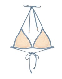【PUSH UP】Classic Plain Color Bikini Top Single Strap And Bra Padded