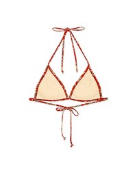 【PUSH UP】Printed Bikini Top Single Strap And Bra Padded