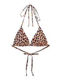 【PUSH UP】Printed Bikini Top Single Strap And Bra Padded