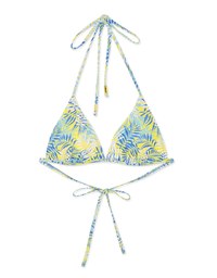【PUSH UP】Printed Bikini Top Single Strap And Bra Padded