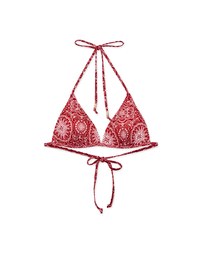 【PUSH UP】Printed Bikini Top Single Strap And Bra Padded