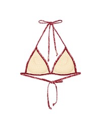 【PUSH UP】Printed Bikini Top Single Strap And Bra Padded