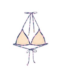 【PUSH UP】Printed Bikini Top Single Strap And Bra Padded