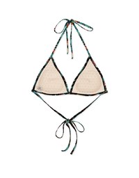 【PUSH UP】Printed Bikini Top Single Strap And Bra Padded