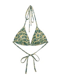 【PUSH UP】Printed Bikini Top Single Strap And Bra Padded