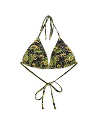 【PUSH UP】Printed Bikini Top Single Strap And Bra Padded