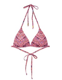【PUSH UP】Printed Bikini Top Single Strap And Bra Padded