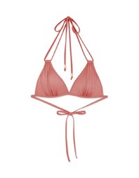 【PUSH UP】3Way Plain Color Bikini Top Double Strap And Bra Padded