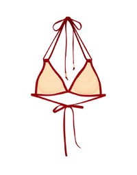 【PUSH UP】3Way Plain Color Bikini Top Double Strap And Bra Padded