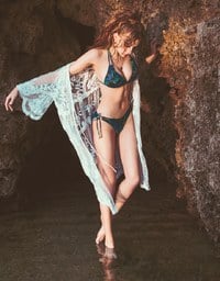 【PUSH UP】3Way Printed Bikini Top Double Strap And Bra Padded