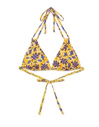【PUSH UP】3Way Printed Bikini Top Double Strap And Bra Padded