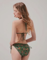 【PUSH UP】3Way Printed Bikini Top Double Strap And Bra Padded