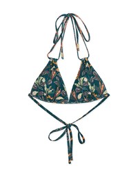 【PUSH UP】3Way Printed Bikini Top Double Strap And Bra Padded