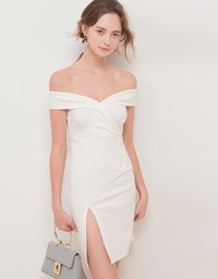 Off Shoulder Lapel Bodycon Dress