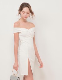 Off Shoulder Lapel Bodycon Dress
