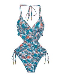【PUSH UP】3Way Printed Dual-Strap One-Piece Bikini Top Bra Padded