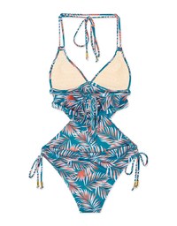 【PUSH UP】3Way Printed Dual-Strap One-Piece Bikini Top Bra Padded