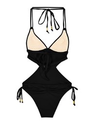 【PUSH UP】3Way Double Strap One Piece Swimsuit Bikini