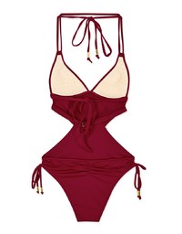 【PUSH UP】3Way Double Strap One Piece Swimsuit Bikini
