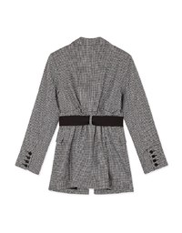 Chic Brushed Plaid Blazer (With Belt)