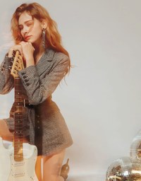 Chic Brushed Plaid Blazer (With Belt)