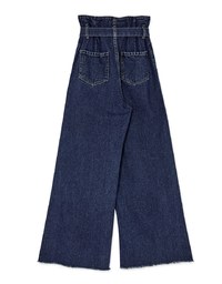 Paperbag High Waisted Belted Wide-Leg Denim Jeans Pants