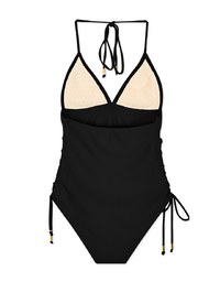 【PUSH UP 】Thin Strap Lace-Up Side One-Piece Bikini (Thick Padded)