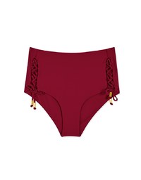 High Waisted Side Lace-Up Bikini Bottom