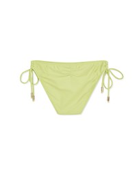 Plain Side Tie Shirred Back Bikini Bottom