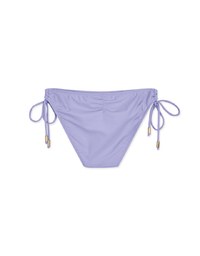 Plain Side Tie Shirred Back Bikini Bottom