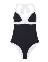 【PUSH UP 】Colour Block One-Piece Bikini (Thick Padded)
