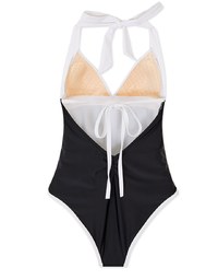 【PUSH UP 】Colour Block One-Piece Bikini (Thick Padded)