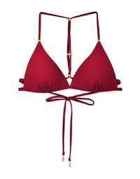 【PUSH UP】Bikini TOP Beaded Y-Shaped Push-Up Bikini Top (Thick Padded)