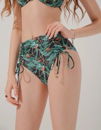 【SLIMMING】Printed Drawstring Waist Trainer Sculpting Bikini Bottom