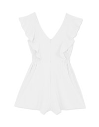Button Up Flutter Sleeve Playsuit