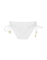 Knit Tie-Side Shirred Back Bikini Bottom