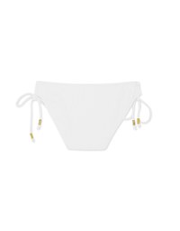 Knit Tie-Side Shirred Back Bikini Bottom