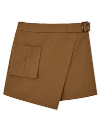 Stylish Pocket Elastic A-Line Skorts