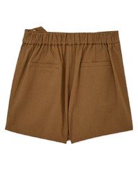 Stylish Pocket Elastic A-Line Skorts